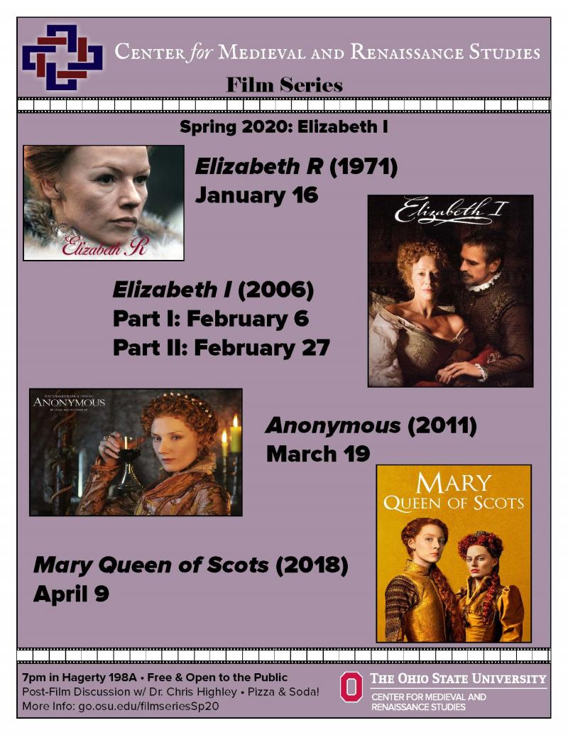Elizabeth Film Series Poster. Info reprinted below. 