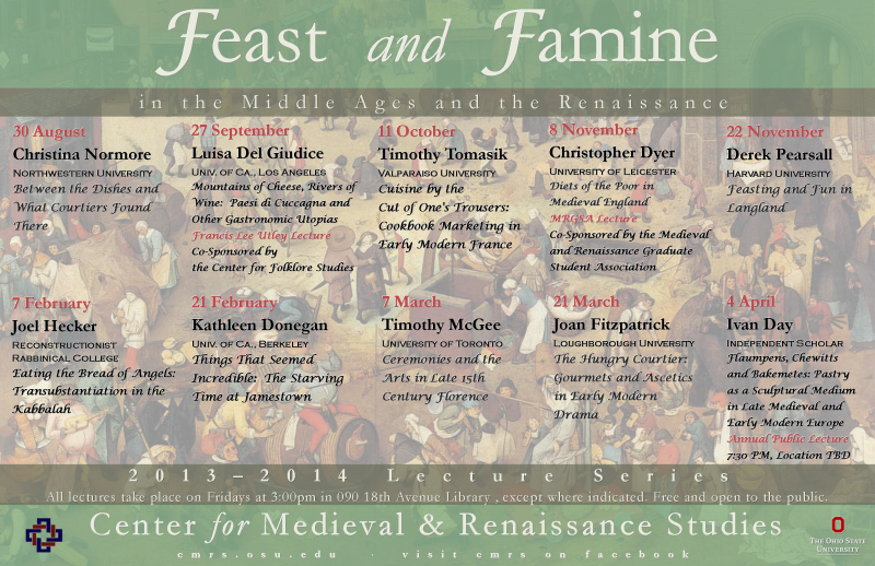 2013-2014 Lecture Series Feast and Famine Poster