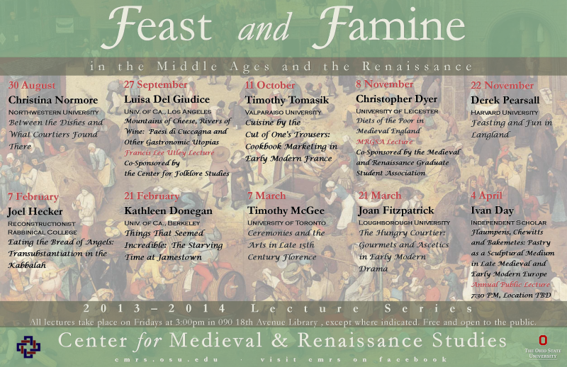Feast and Famine poster image 2013-2014 Lecture Series Feast and Famine Poster