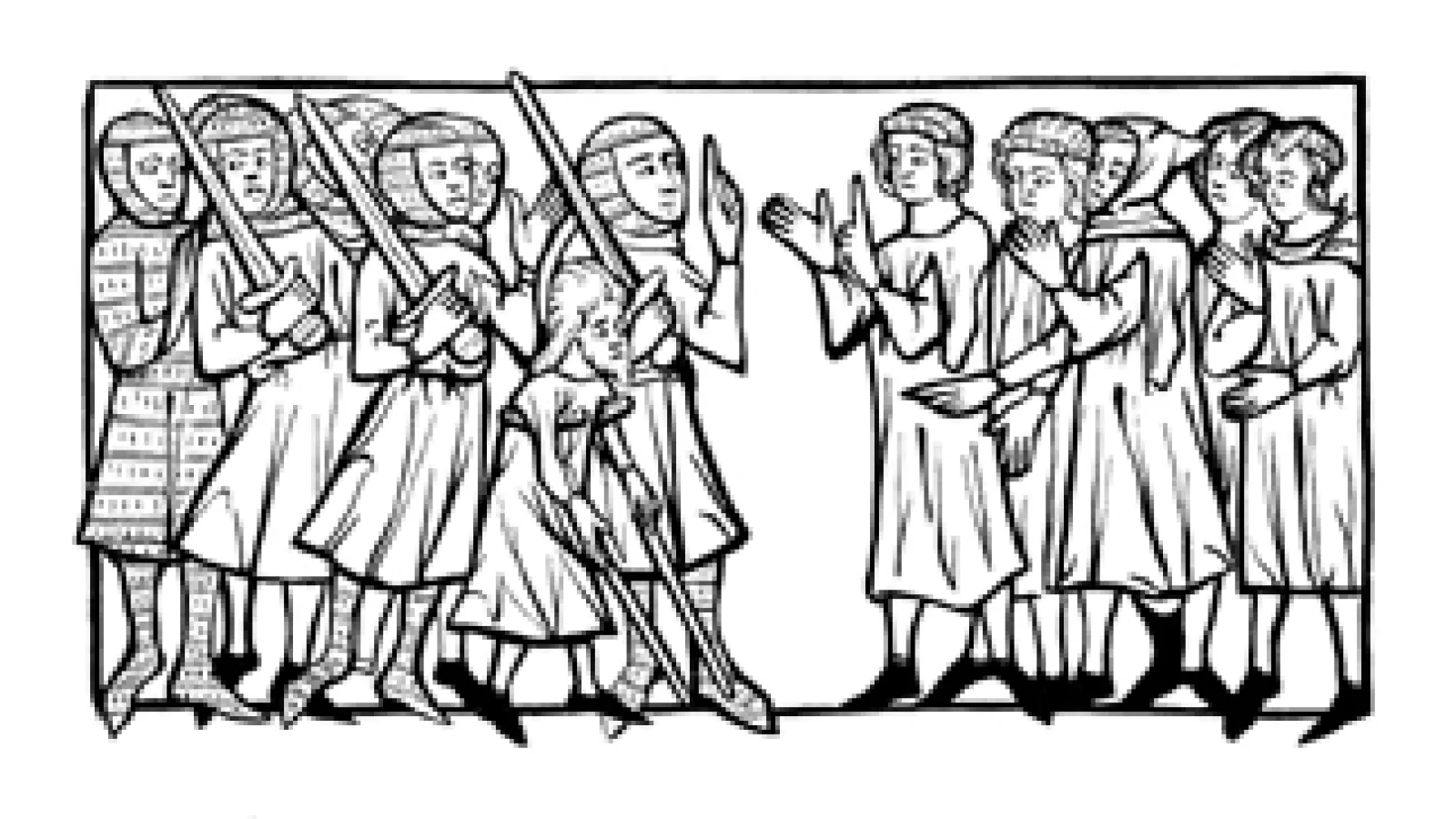 gathering between first and second estate woodcut