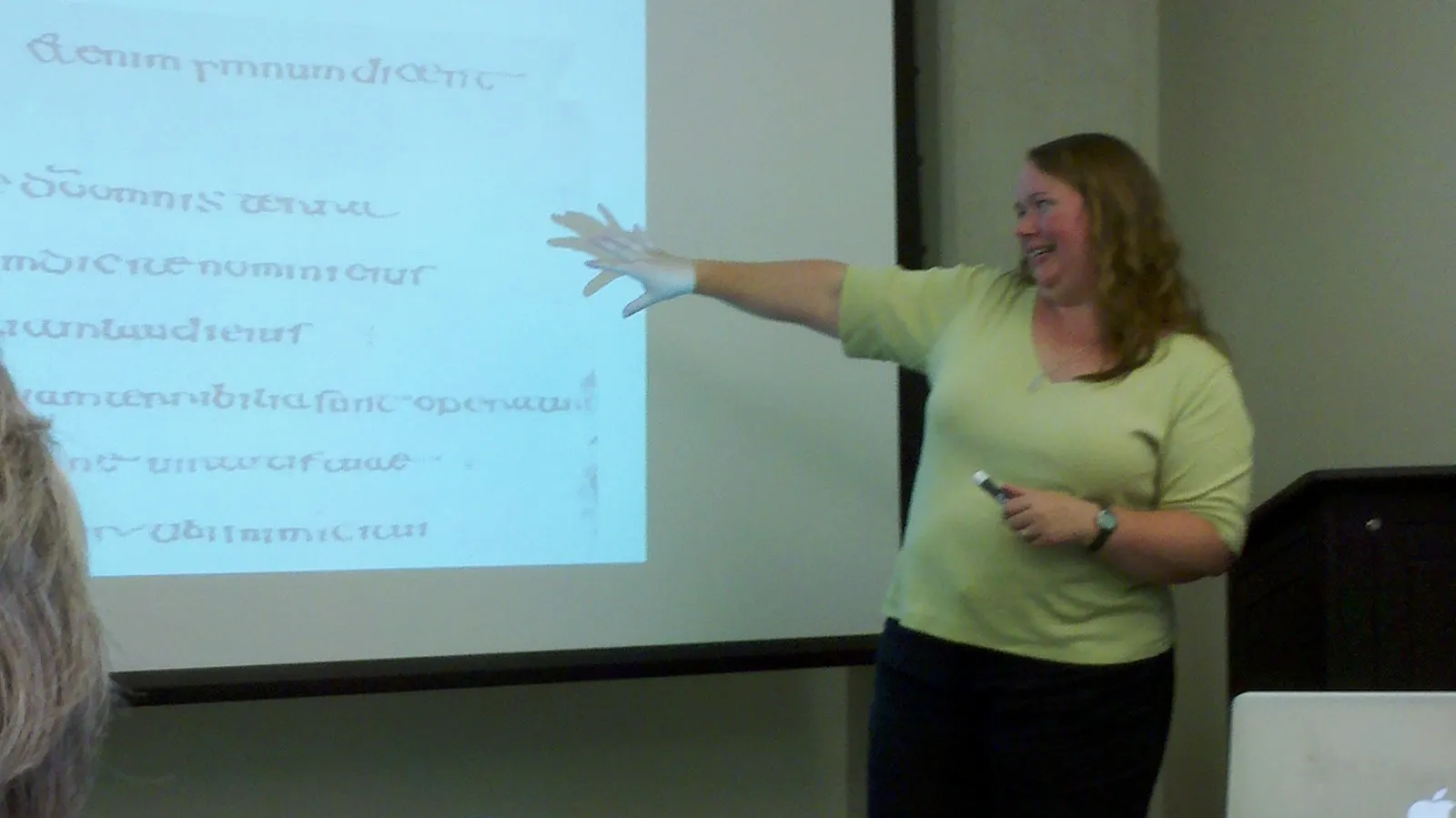 Leslie Lockett presenting at Saga Club