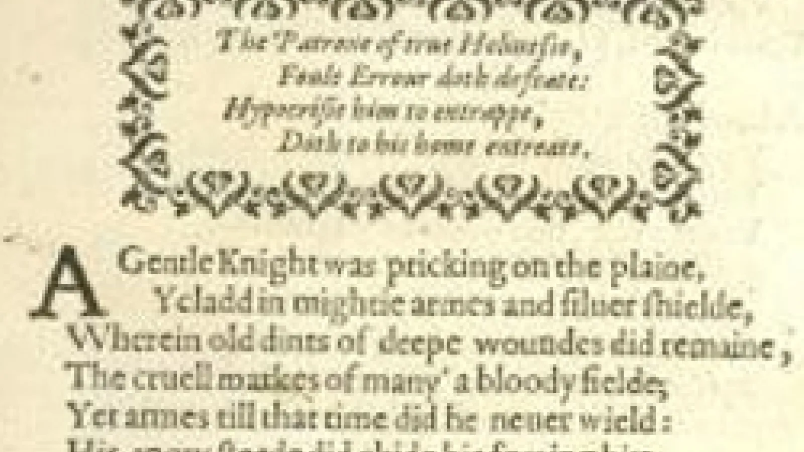 Edmund Spenser, Faerie Queen, Canto I, 1590, Case 4A 923 vol.1
