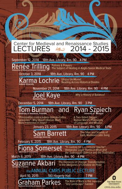 2014-2015 Lecture Series Poster 2014-2015 Lecture Series Poster