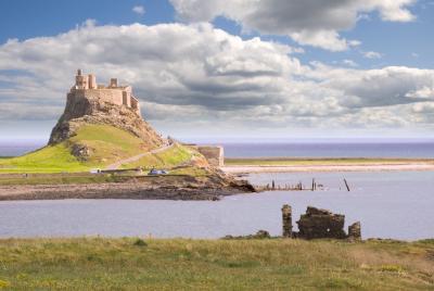 Lindisfarne Island at high tide