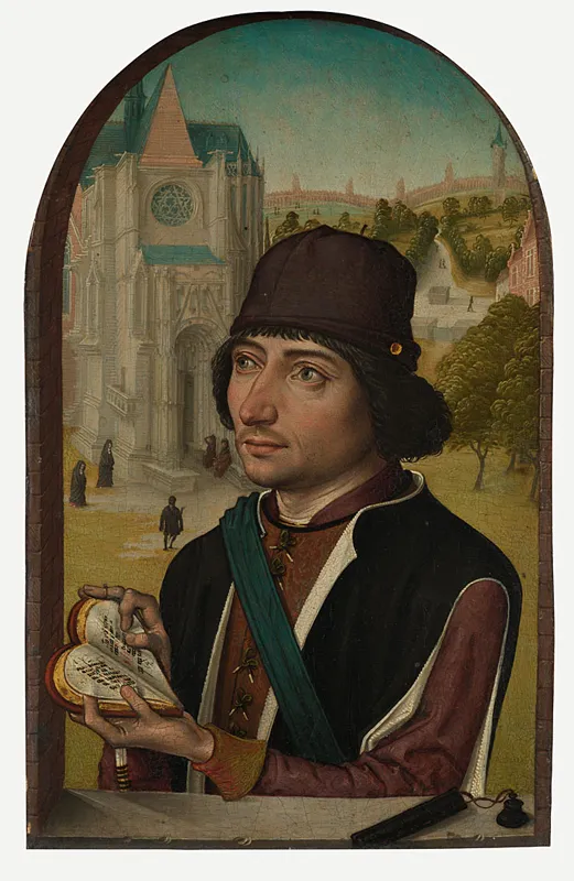 Boy holding heart shaped book