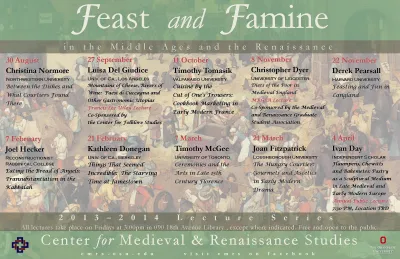 2013-2014 Feast and Famine Lecture Series Flyer