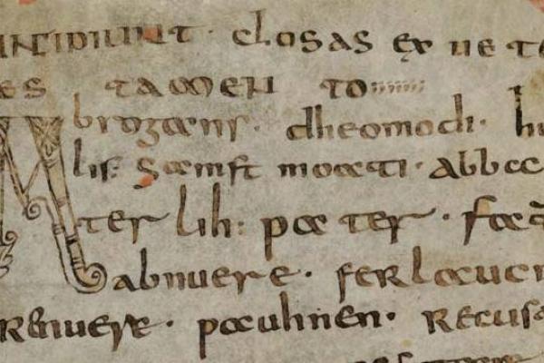 Manuscript image of Abrogans Manuscript image of Abrogans